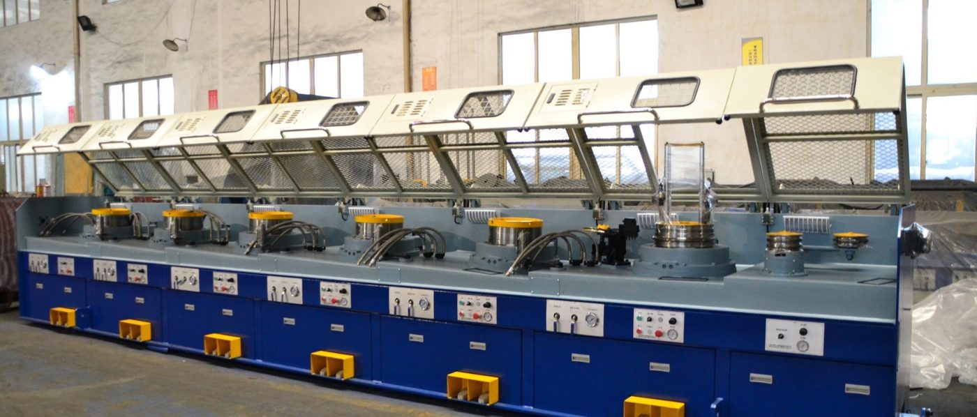 Precision wire straightening machine on the shop floor